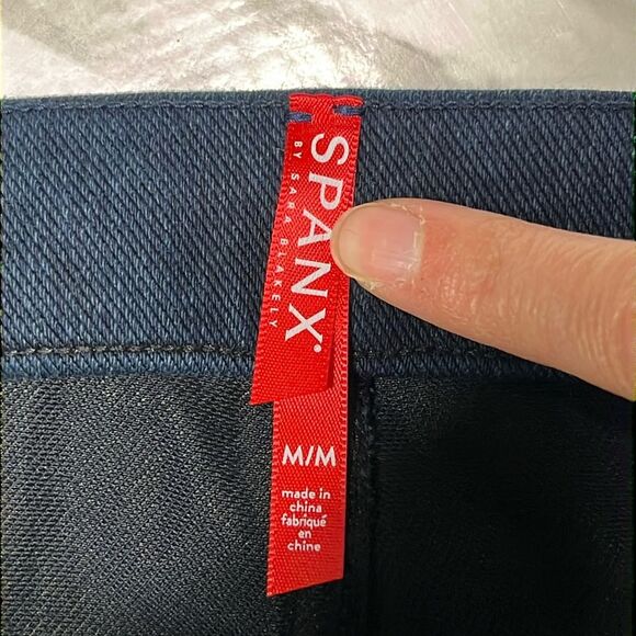 SPANX | Stretch Denim High Rise Ankle Leggings Jeggings M - Picture 8 of 11